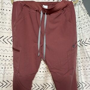 FIGS High Waisted Yola Skinny Scrub Pants - Mauve